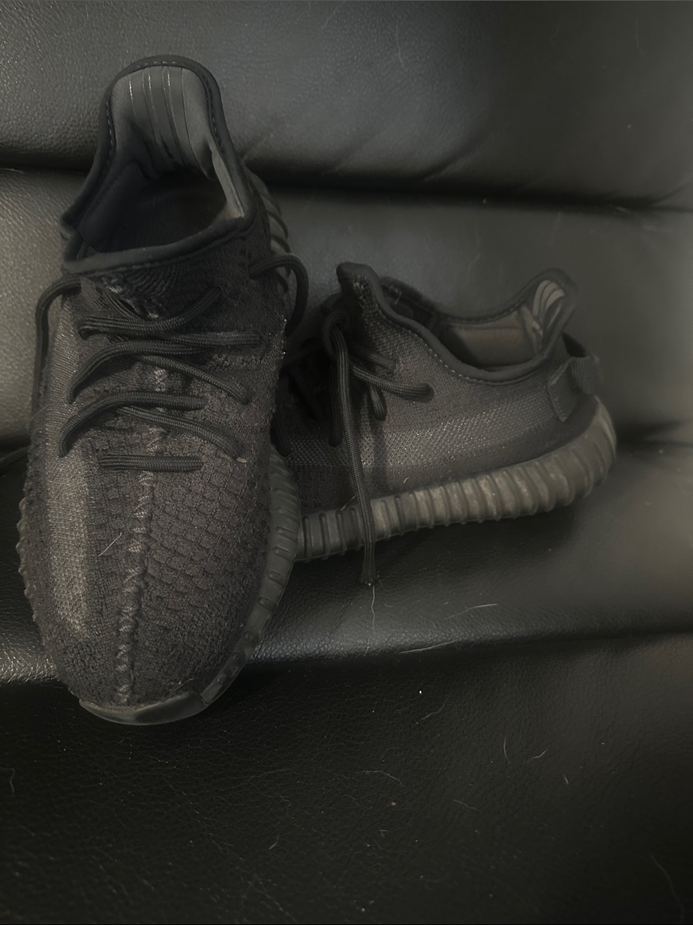Yeezy Boost Style Men's All-Black Knit Sneakers